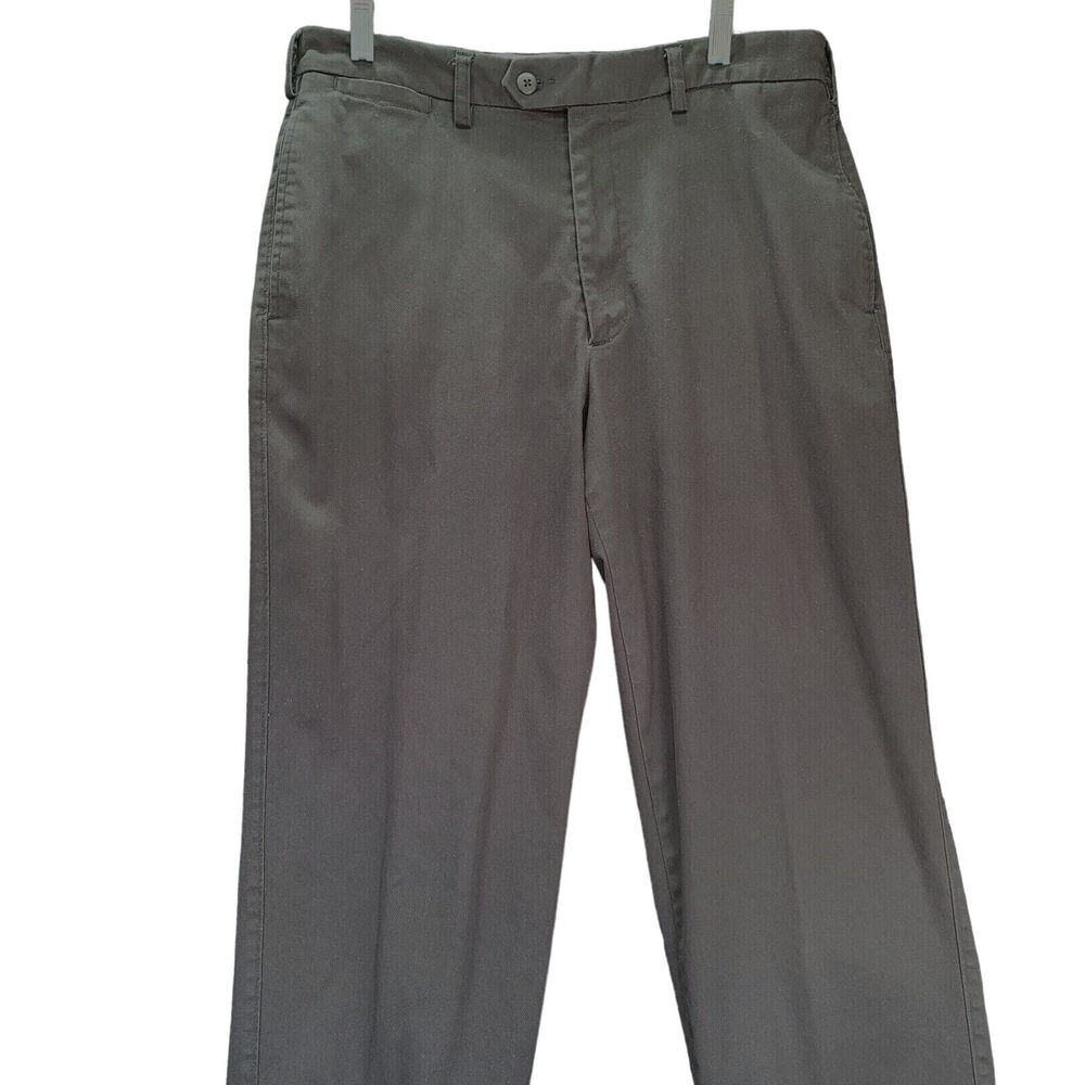 Savane Mens Pants Blue Size 34 Cotton Blend Button Zip Closure Pockets Comfort